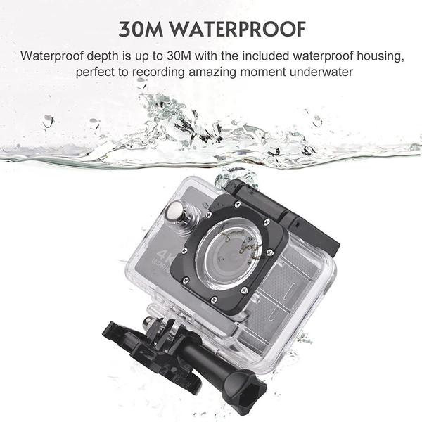 Câmera Action Pro Sport 4k Full HD Prova Água Wi-fi Capacete - FY Imagem de Câmera Action Pro Sport 4k Full HD Prova Água Wi-fi Capacete