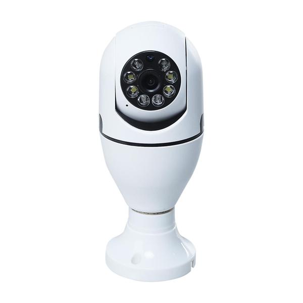 Imagem de Câmera Cam Bulb, sistema de segurança 1080p, vigilância doméstica sem fio de 360 5g Wifi, cor dia/noite e detecção de movimento