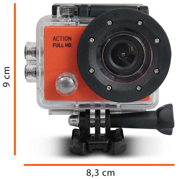 Imagem de Camera De Acao Action Full Hd 1080P Tela Lcd 2Pol 12Mp 30 Fps 450 Mah - DC190 - Atrio