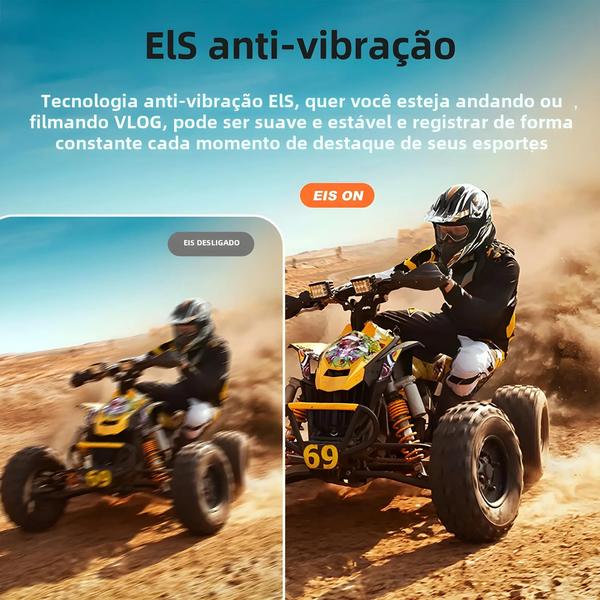 Câmera De Ação Impermeável 5K 4K60FPS Com Tela Sensível Ao Toque De 2,0 Polegadas Wi-Fi 170 graus - AUSEK Imagem de Câmera De Ação Impermeável 5K 4K60FPS Com Tela Sensível Ao Toque De 2,0 Polegadas Wi-Fi 170 graus