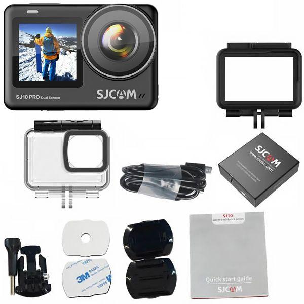 Imagem de Camera de Acao Sjcam SJ10 Pro Dual Screen 20MP 4K com Wi-Fi - Preta