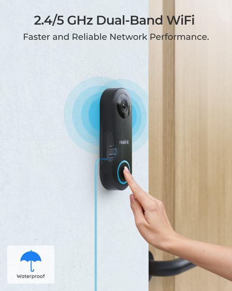 Imagem de Câmera de Campainha Reolink de Vídeo Smart com WiFi com Conexão pelo Telefone