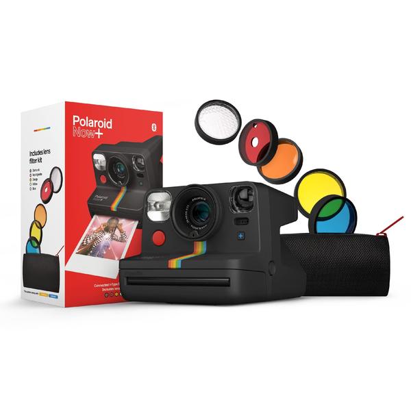 Câmera de filme instantâneo Polaroid Now+ Black (9061) com filtros Imagem de Câmera de filme instantâneo Polaroid Now+ Black (9061) com filtros