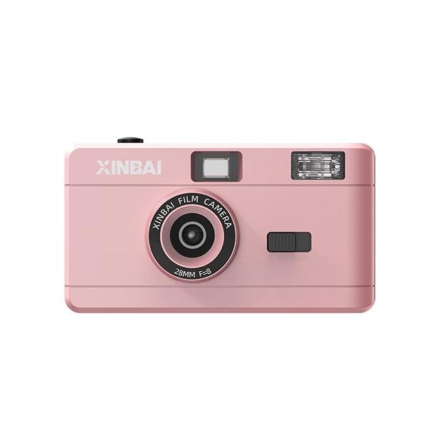 Imagem de Câmera de filme XINBAI B25 35 mm com flash para crianças/adultos (rosa)