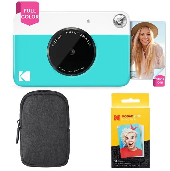 Câmera de impressão instantânea KODAK Printomatic Starter Bundle azul Imagem de Câmera de impressão instantânea KODAK Printomatic Starter Bundle azul