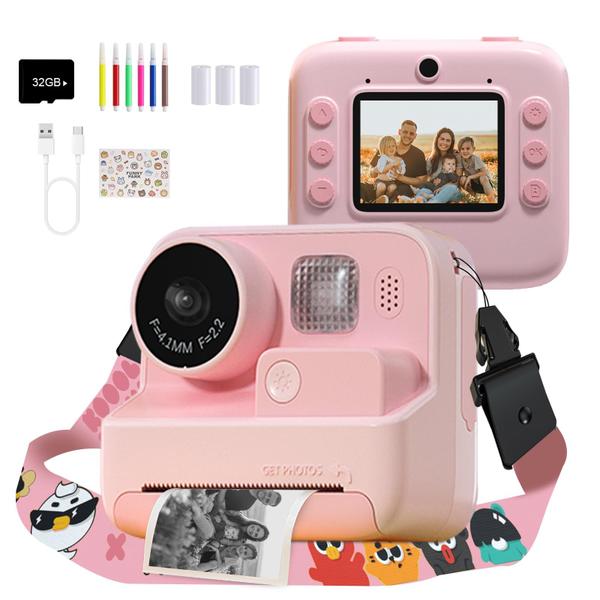 Imagem de Câmera de impressão instantânea Mafiti Kids 48MP Selfie 1080P rosa com 32