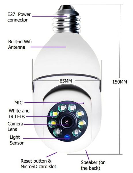 Câmera De Rastreamento Automático Wifi Noite Lâmpada - Levcoecam Imagem de Câmera De Rastreamento Automático Wifi Noite Lâmpada