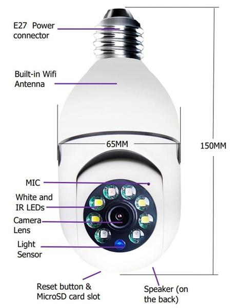 Câmera De Rastreamento Automático Wifi Noite Lâmpada - Levcoecam Imagem de Câmera De Rastreamento Automático Wifi Noite Lâmpada