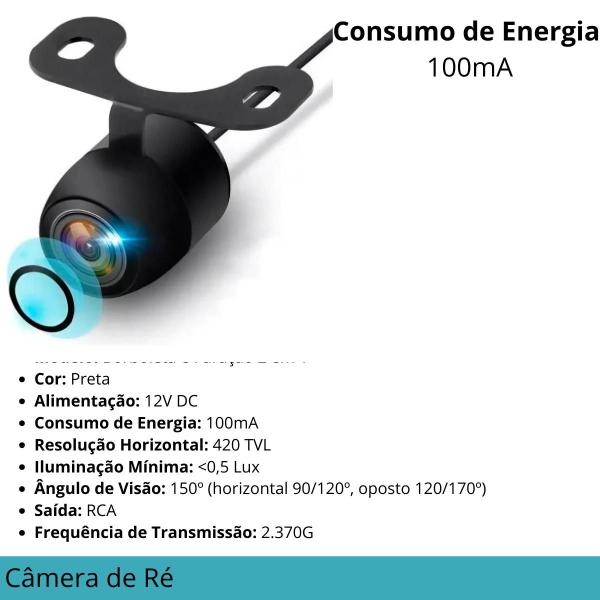 Imagem de Câmera de Ré Automotiva para Estacionar em Locais de Pouca Luz