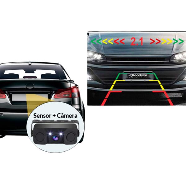 Imagem de Câmera de Ré com Sensor de Estacionamento SC Pro Line Roadstar - RS232BR MI