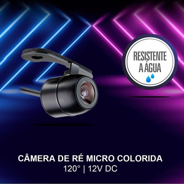 Imagem de Camera De Ré Micro Colorida Com Suporte Borboleta 120 H-Te