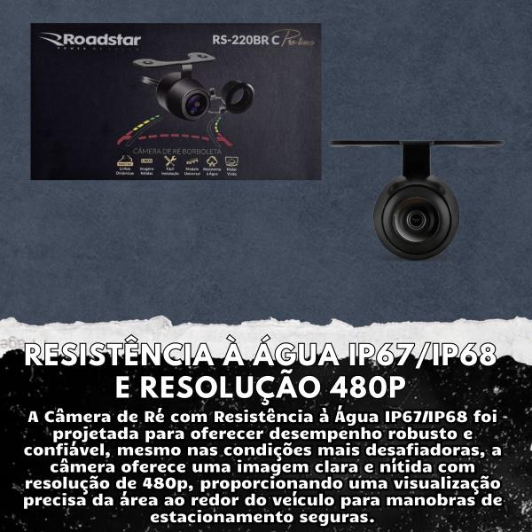 Imagem de CAMERA DE RÉ RS-220BR C Pro Line Mod. Borboleta com linha dinâmica