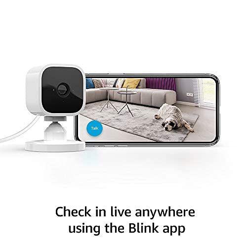 Imagem de Câmera de segurança Blink Mini 1080p HD Video, pacote com 2 unidades, branca