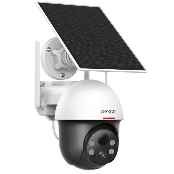 Câmera de segurança DEKCO Solar Outdoor Wireless 2K com PTZ Imagem de Câmera de segurança DEKCO Solar Outdoor Wireless 2K com PTZ