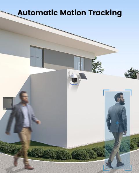 Câmera de segurança DEKCO Solar Outdoor Wireless 2K com PTZ Imagem de Câmera de segurança DEKCO Solar Outdoor Wireless 2K com PTZ