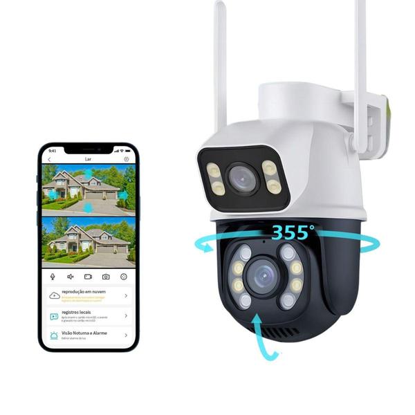 Câmera de Segurança Dupla Wi-fi Smart Angulo Duplo A28B 3mp Icsee - Wifi Smart Camera Câmera de Segurança Dupla Wi-fi Smart Angulo Duplo A28B 3mp Icsee - Wifi Smart Camera