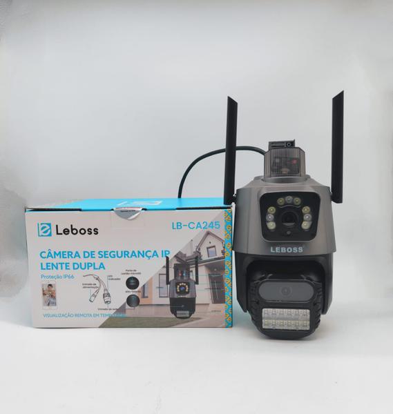 Câmera de Segurança Dupla WiFi 8x Zoom 6MP Full HD 1080 com Alarme