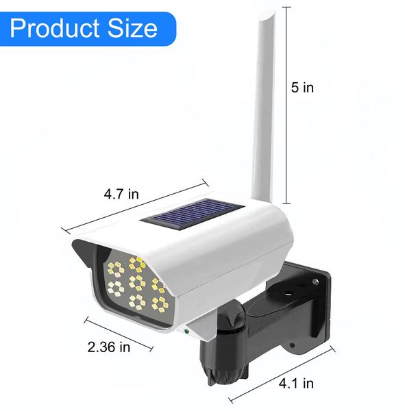 Imagem de Câmera de segurança falsa AOOCY alimentada por energia solar com sensor de movimento