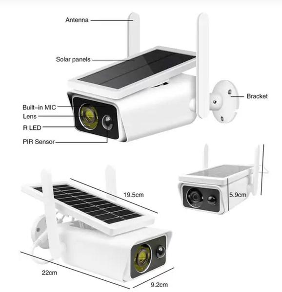 Imagem de Câmera De Segurança Full Hd 1080p Solar 64gb Wi-fi