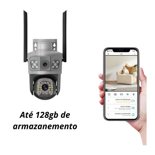 Imagem de Camera de Segurança Inteligente HD Wi-Fi Lente 3MP até 128GB