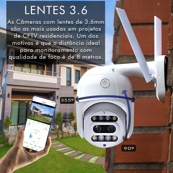 Imagem de Câmera de Segurança IP Wifi 3.6mm Externa Full HD Zoom 10x Haiz HZ-359 