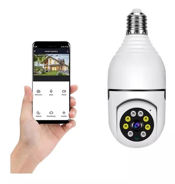 Câmera De Segurançã Lâmpada Ip Wifi Full Hd Visão 360 Noturna Yoosee - jortan Imagem de Câmera De Segurançã Lâmpada Ip Wifi Full Hd Visão 360 Noturna Yoosee