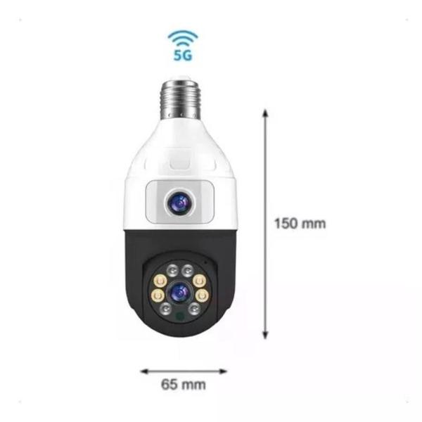 Imagem de Câmera De Segurança Lâmpada Wifi Com Lente Dupla