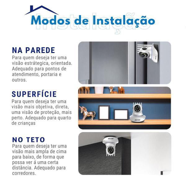 Imagem de Câmera de Segurança Robô IP 360 Wifi HD 5 Antenas Espiã