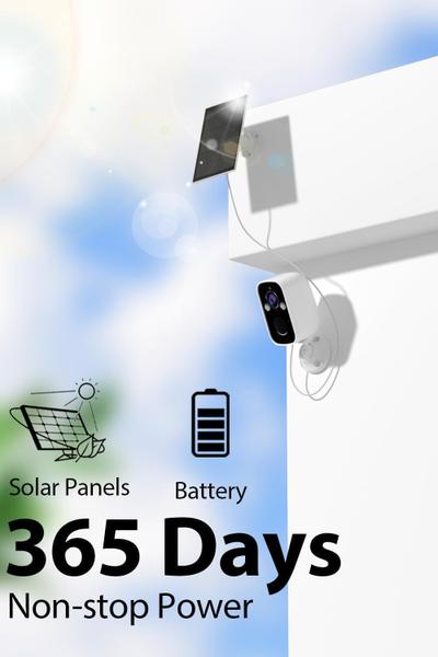 Imagem de Câmera de segurança Rraycom BW6 2K Wireless Outdoor com painel solar