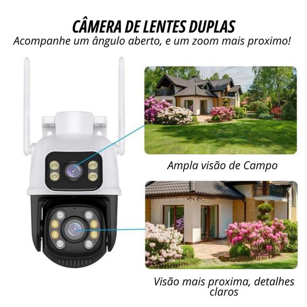 Imagem de Câmera De Segurança Wi-fi Smart Camera A28b Dupla 3mp Icsee