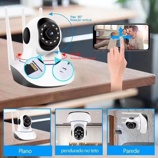Imagem de Câmera De Segurança Wifi Ip Audio E Sensor Movimen 360 Graus