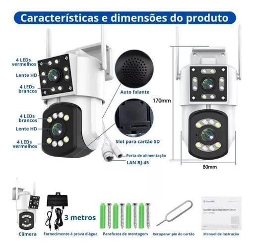 Câmera de Vigilância Wi-Fi Controle Preciso 320 - 8MP - Minimen Imagem de Câmera de Vigilância Wi-Fi Controle Preciso 320 - 8MP