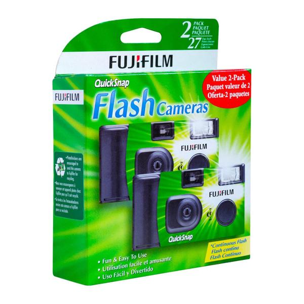 Câmera descartável Fujifilm QuickSnap Flash 400 - pacote com 2 Imagem de Câmera descartável Fujifilm QuickSnap Flash 400 - pacote com 2