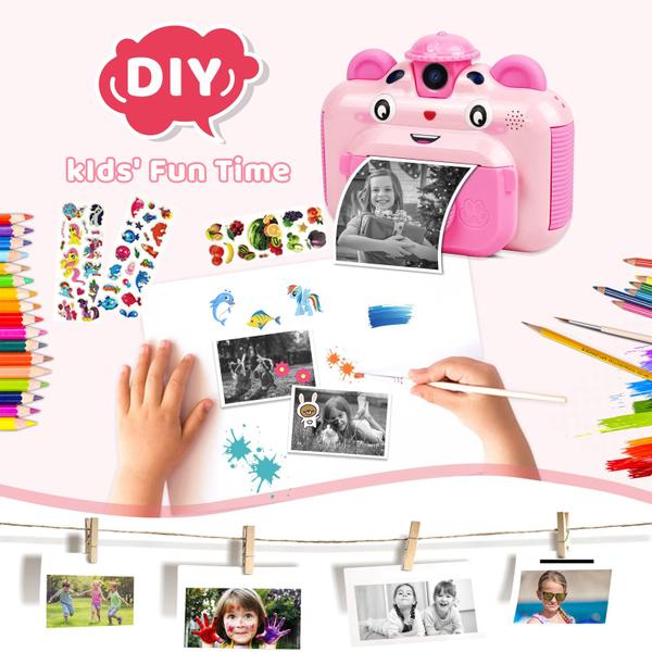 Imagem de Câmera digital CL FUN Instant Print 20MP para crianças de 6 a 12 anos