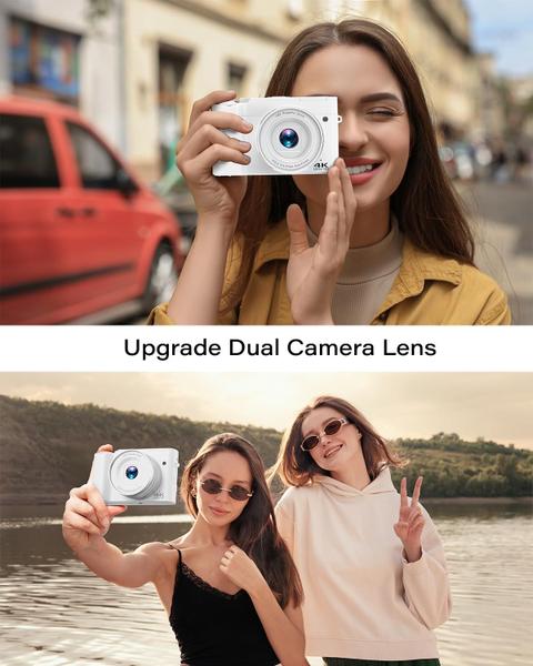 Imagem de Câmera digital FJFJOPK 4K 64MP com foco automático Vlogging YouTube 32GB