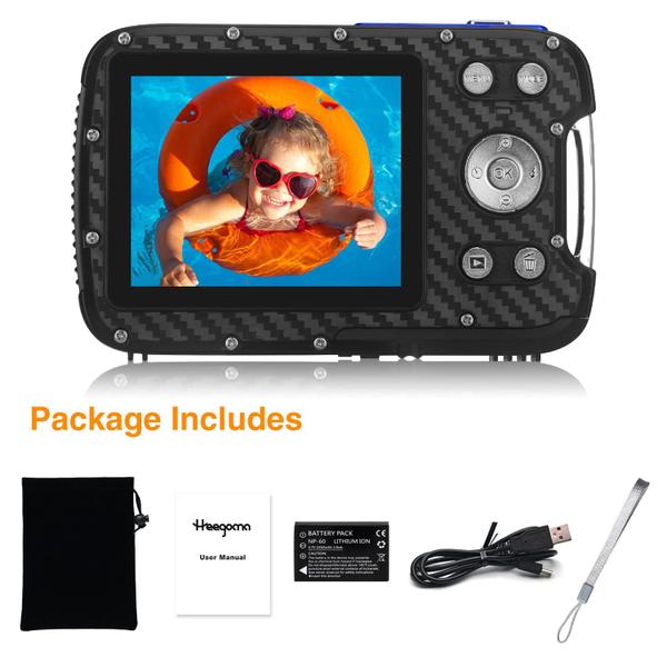 Câmera digital impermeável Heegon HD1080P 30MP com cartão de 32GB - Heegomn Imagem de Câmera digital impermeável Heegon HD1080P 30MP com cartão de 32GB
