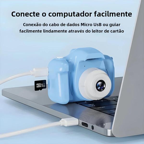 Imagem de Câmera Digital Infantil 1080p HD - Mini Câmera com Zoom 8x para Meninos e Meninas