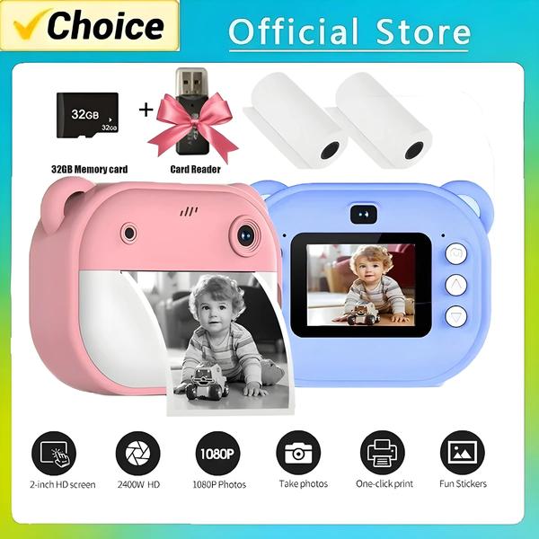 Câmera Digital Infantil com Impressão Instantânea - Câmera Térmica Fotográfica Imagem de Câmera Digital Infantil com Impressão Instantânea - Câmera Térmica Fotográfica