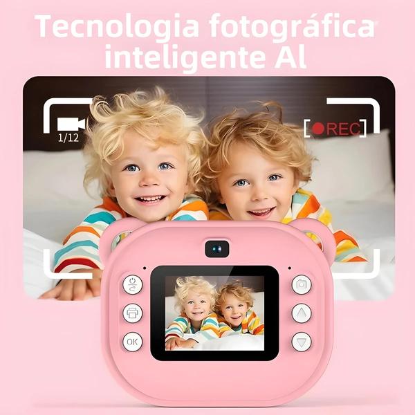 Câmera Digital Infantil com Impressão Instantânea - Câmera Térmica Fotográfica Imagem de Câmera Digital Infantil com Impressão Instantânea - Câmera Térmica Fotográfica