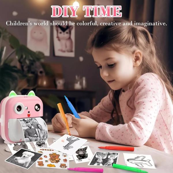 Imagem de Camera Digital Infantil Fotos Vídeo Jogos Impressão instantânea Criança