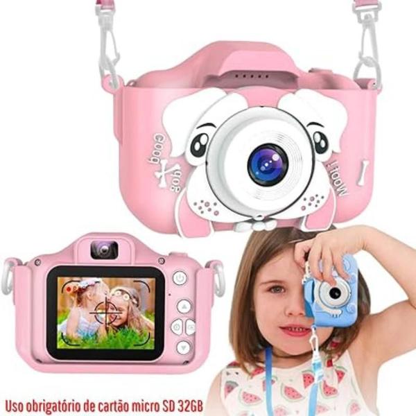 Imagem de Câmera Digital Infantil Portátil 20MP 1080P HD Vídeo Filmadora, Selfie recarregável fofa com Tela de 1,9 Polegadas