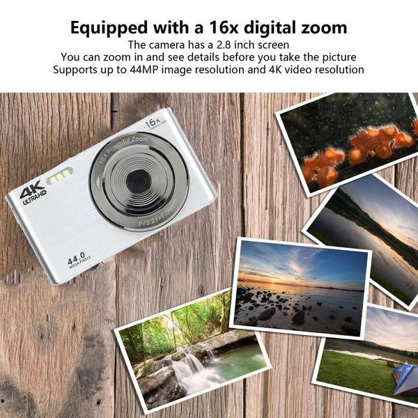 Imagem de Câmera Dofirs 16X com zoom digital 44 MP 4K com tela de 2,8 polegadas