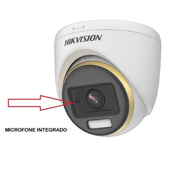 Imagem de Câmera Dome Colorvu Hikvision 2MP-2,8mm Color 24h com audio