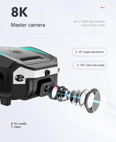 Câmera dupla dobrável HD 8K Mini Drone Trokphy S6 Imagem de Câmera dupla dobrável HD 8K Mini Drone Trokphy S6