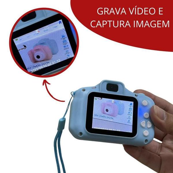 Imagem de Câmera E Gravadora Infantil Digital Usb Azul - Importway