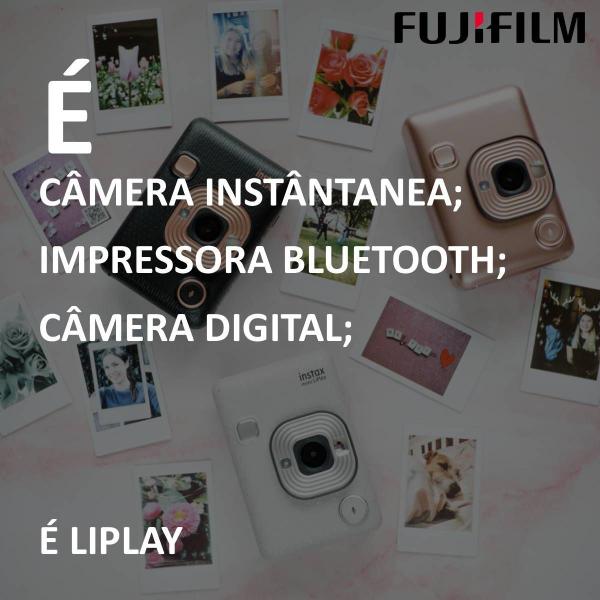 Imagem de Câmera e Impressora Bluetooth Instax Liplay Hibrida 2 em 1  + Filme 10 fotos