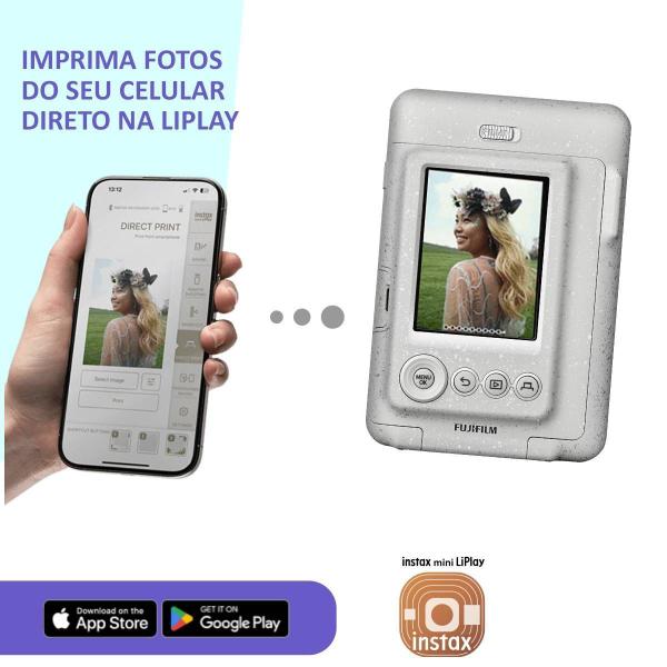 Imagem de Câmera e Impressora Bluetooth Instax Liplay Hibrida 2 em 1  + Filme 10 fotos