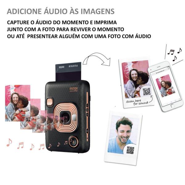 Imagem de Câmera e Impressora Bluetooth Instax Liplay Hibrida 2 em 1  + Filme 10 fotos