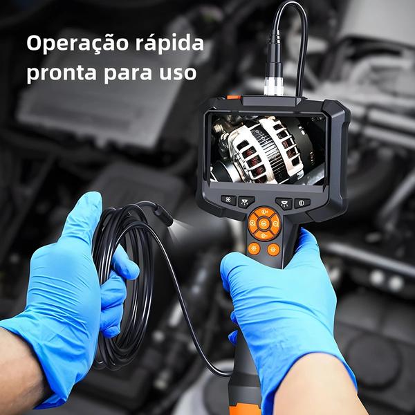 Imagem de Câmera Endoscópica Industrial HD 1080p - 4,3 Polegadas, IP67 à Prova D'água, Tela IPS e Lente de 8mm