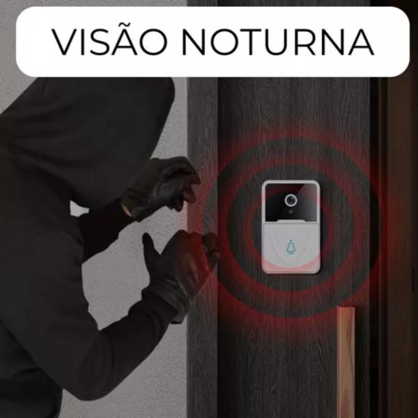 Imagem de Câmera Espiã Alta Definição WI-fi Visão Noturna Campainha Som